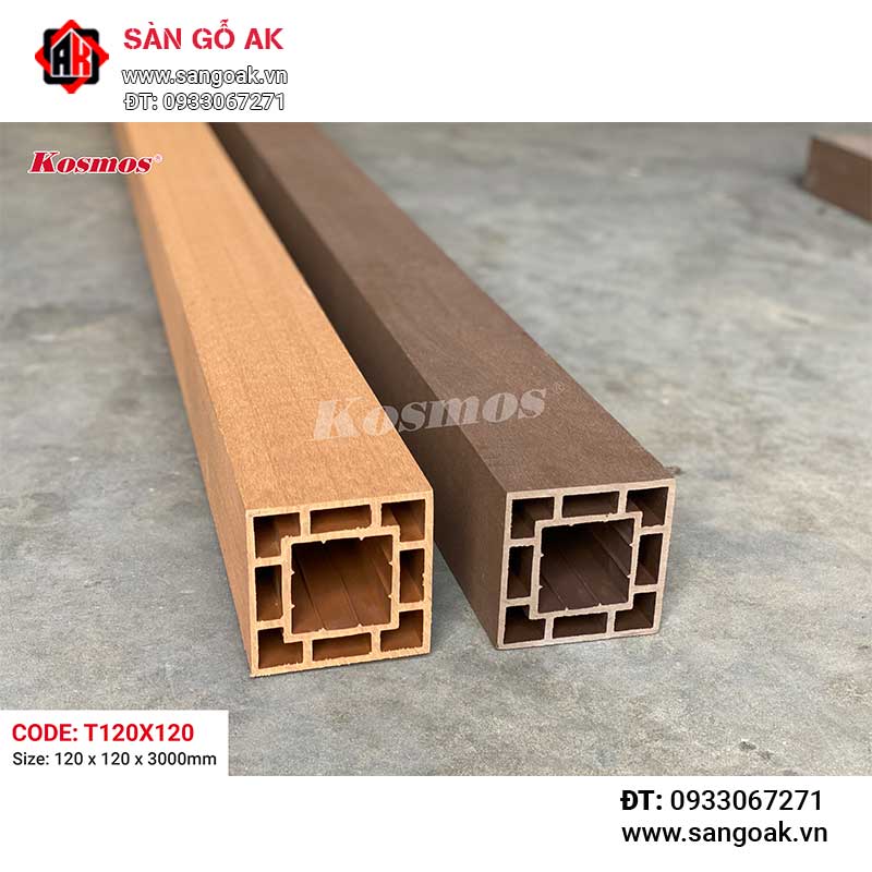 Trụ Pergola gỗ nhựa Kosmos - T120X120 Light Wood